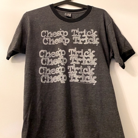 Other - Vintage Cheap Trick Heather Grey Ringer Band Tee
